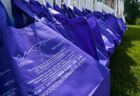 Reusable bags for MHRPA booth visitors.