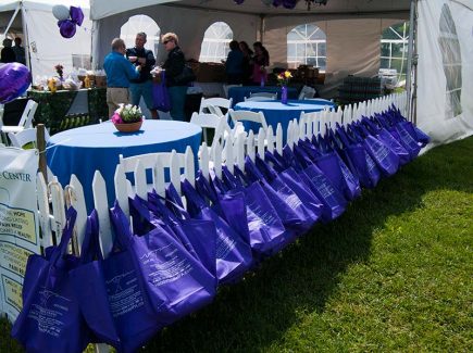 The Migraine Headache Relief Center of Pennsylvania set up an elaborate booth for visitors.